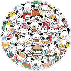 60 قطعة Pochacco المواضيع ملصقات مقاومة للماء لزجاجة مياه كوب كمبيوتر محمول دراجة سكيت صندوق أمتعة الفينيل الكتابة على الجدران بقع BRJKT in Kuwait