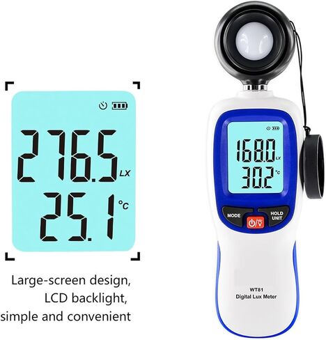 مقياس Luxmeter الرقمي الاحترافي لقياس شدة الضوء، مقياس الحرارة 0-20000 لوكس، مقياس الإضاءة، عقد البيانات، شدة الإضاءة، السطوع in Saudi Arabia