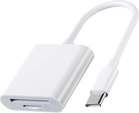 USB C SD Card Reader, SD Card Adapter with Dual Slots foriPhone 15 16 Pro Pad Mac Laptop Android, USB-C/TypeC High-Speed Trail Camera Memory Card Reader, Plug & Play - 2 Slots in Saudi Arabia