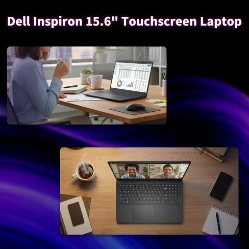 Dell Inspiron 15 3535 Touchscreen Business Laptop - AMD Ryzen 7 7730U Processor (8 Cores), 15.6" Anti Glare FHD Display, 16GB RAM, 1TB SSD, Numeric Keypad, Webcam, Win 11 Pro in Saudi Arabia