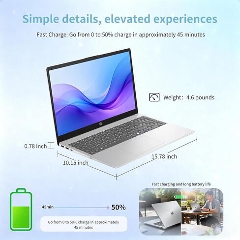 كمبيوتر محمول HP 15 بشاشة لمس - 15.6 بوصة FHD IPS، وحدة المعالجة المركزية Intel 10-Core i7 1355U، ذاكرة وصول عشوائي 32 جيجابايت + 1 تيرابايت SSD، رسومات Intel Iris Xe، لوحة رقمية، WIFI6، كمبيوتر Copilot AI، Win11 Pro، مع ملحقات in Saudi Arabia