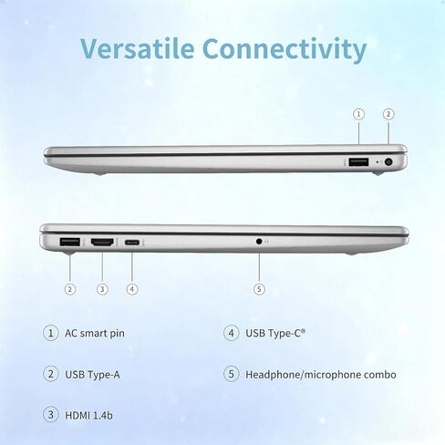 كمبيوتر محمول HP 15 بشاشة لمس - 15.6 بوصة FHD IPS، وحدة المعالجة المركزية Intel 10-Core i7 1355U، ذاكرة وصول عشوائي 32 جيجابايت + 1 تيرابايت SSD، رسومات Intel Iris Xe، لوحة رقمية، WIFI6، كمبيوتر Copilot AI، Win11 Pro، مع ملحقات in Saudi Arabia