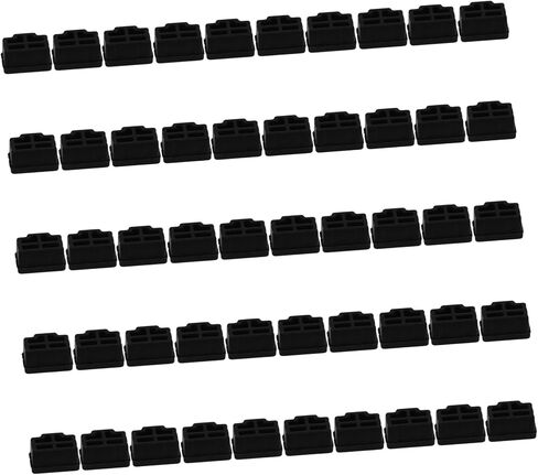 jojofuny 50pcs Ethernet Interface Silicone Covers Dust Protection Plugs for Hub Ports Easy to Install Environmental Friendly Black Color for Use in Saudi Arabia