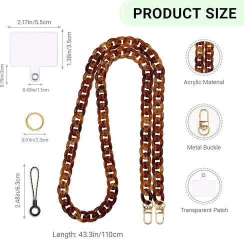 الهاتف الحبل العالمي Crossbody الهاتف الخليوي الرقبة حزام الاكريليك الهاتف المحمول سلسلة سحر مع التصحيح للنساء والرجال in Saudi Arabia