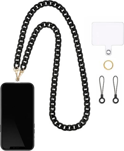 الهاتف الحبل العالمي Crossbody الهاتف الخليوي الرقبة حزام الاكريليك الهاتف المحمول سلسلة سحر مع التصحيح للنساء والرجال in Saudi Arabia