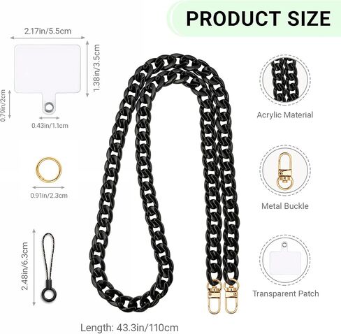 الهاتف الحبل العالمي Crossbody الهاتف الخليوي الرقبة حزام الاكريليك الهاتف المحمول سلسلة سحر مع التصحيح للنساء والرجال in Saudi Arabia