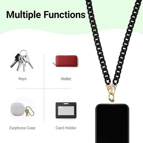 الهاتف الحبل العالمي Crossbody الهاتف الخليوي الرقبة حزام الاكريليك الهاتف المحمول سلسلة سحر مع التصحيح للنساء والرجال in Saudi Arabia