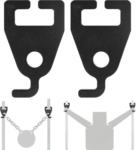 Soulchen 2 Pack AR500 T- Post Target Hanger 3/8" زوج خطاف فولاذي سميك قابل للتعديل لارتفاع الشماعات لأعمدة T-دعامات تثبيت شديدة التحمل للأهداف الفولاذية in Kuwait