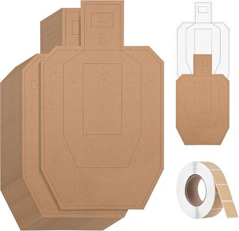 Shooting Targets for USPSA, 30PCS Cardboard Targets with 1000PCS Target Pasters, 30x18in Tactical Shooting Silhouette Target for Shooting Range Practice Competitions Training in Saudi Arabia