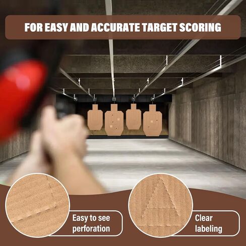 Shooting Targets for USPSA, 30PCS Cardboard Targets with 1000PCS Target Pasters, 30x18in Tactical Shooting Silhouette Target for Shooting Range Practice Competitions Training in Saudi Arabia