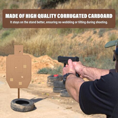 Shooting Targets for USPSA, 30PCS Cardboard Targets with 1000PCS Target Pasters, 30x18in Tactical Shooting Silhouette Target for Shooting Range Practice Competitions Training in Saudi Arabia