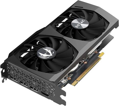 ZOTAC Gaming GeForce RTX 3060 Twin Edge OC 12GB GDDR6 192-bit 15 Gbps PCIE 4.0 بطاقة رسومات الألعاب، تبريد IceStorm 2.0، التحكم النشط في المروحة، إيقاف مروحة التجميد ZT-A30600H-10M (متجدد) in Saudi Arabia