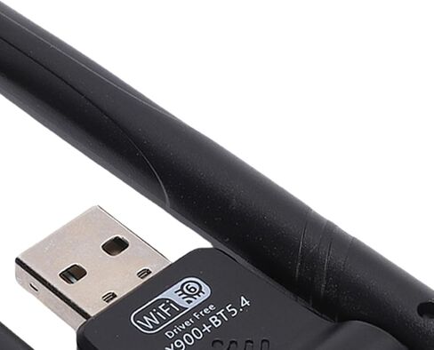 محول VBESTLIFE USB WiFi 6 بلوتوث، نطاق مزدوج 5/2.4 جيجا هرتز، جهاز استقبال خارجي للشبكة اللاسلكية لأجهزة الكمبيوتر المحمول والكمبيوتر المكتبي، مع هوائي مزدوج in Saudi Arabia