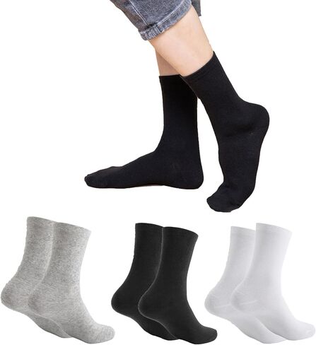 3 Pairs Crew Socks for Men Women Multipack Everyday Athletic Casual Work Gym Travel Basics in Saudi Arabia