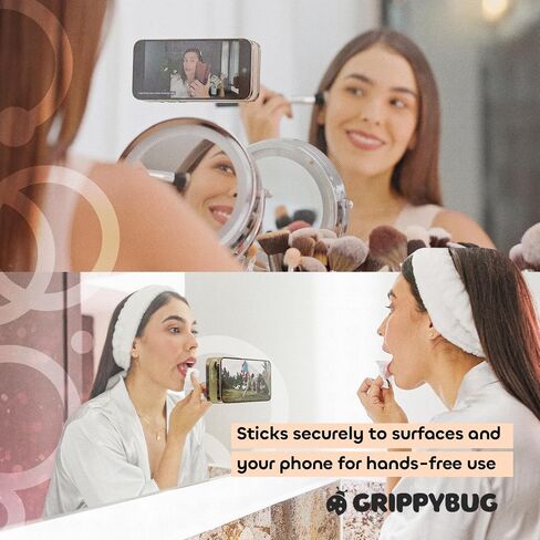 2 Pack Silicone Suction Cup Phone Case Mount Double Sided, Sticky Grip Holder for Cellphone, Hands-Free Phone Accessories Strong Grip Holder for Selfie and Video (Transparent) in Saudi Arabia
