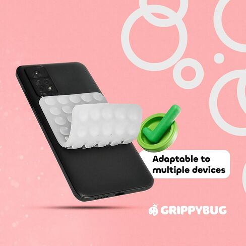 2 Pack Silicone Suction Cup Phone Case Mount Double Sided, Sticky Grip Holder for Cellphone, Hands-Free Phone Accessories Strong Grip Holder for Selfie and Video (Transparent) in Saudi Arabia