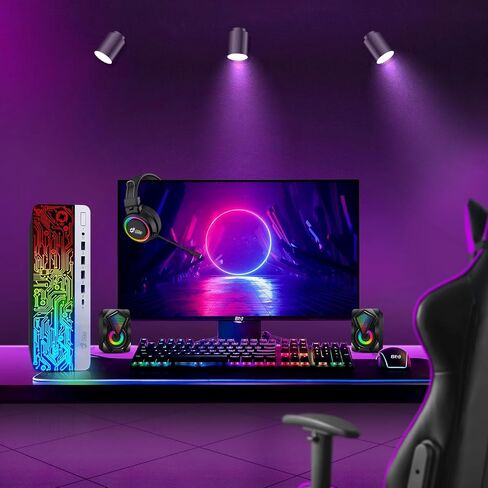 BTO RGB Gaming Desktop PC - Intel i5 6th Gen - 16GB DDR4 Ram - 256GB SSD - GeForce GT 1030-22-in Monitor - RGB Keyboard & Mouse - WiFi - Windows 11 Pro - Computer Tower for PC Gamer (Renewed) in Saudi Arabia