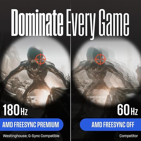 شاشة ألعاب Westinghouse 49 بوصة منحنية فائقة الدقة QHD، AMD FreeSync Premium، ضبابية حركة منخفضة، منحنى R1800، 5120x1440، لألعاب الكمبيوتر مع مكبرات صوت مدمجة، 2X DisplayPort، 2X HDMI، USB C in Kuwait