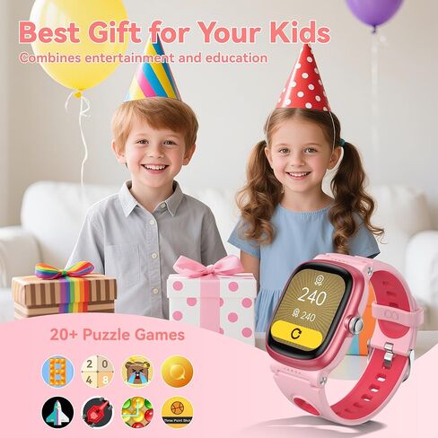 ساعة ذكية للفتيات الفتيات مع النوم | الصحة | تعقب النشاط ، والألعاب ، المنبه ، IP68 Waterproof Kids Fitness Watch مع عداد الخطى ، حساب عائلي ، هدايا الألعاب للأطفال الذين تتراوح أعمارهم بين 4-16 (روز/رمال وردية) in Kuwait
