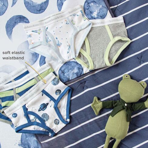 Burt's Bees Baby Toddler Boys' Underwear, Organic Cotton, Tag-Free Comfort Briefs, Pack of 5 in Saudi Arabia