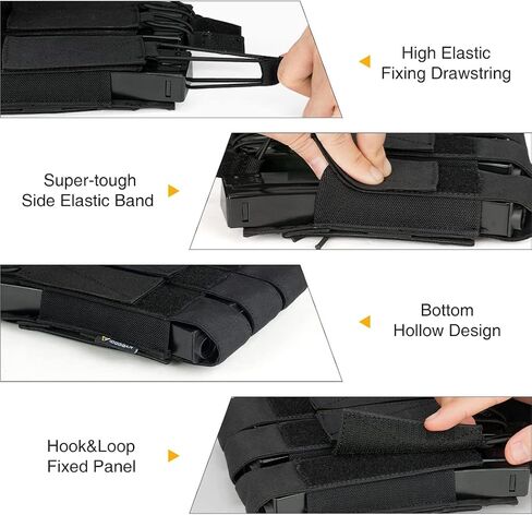 IDOGEAR Triple Mag Pouches التكتيكية مجلة الحقيبة Molle Open Top Kriss Mag Pouches لمجلات MP5 in Kuwait
