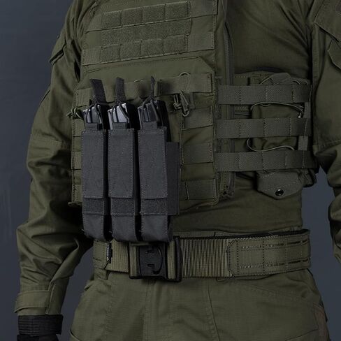 IDOGEAR Triple Mag Pouches التكتيكية مجلة الحقيبة Molle Open Top Kriss Mag Pouches لمجلات MP5 in Kuwait