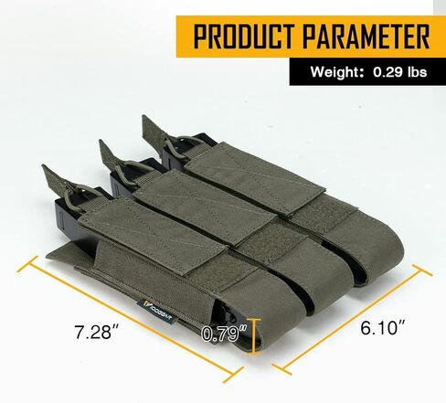 IDOGEAR Triple Mag Pouches التكتيكية مجلة الحقيبة Molle Open Top Kriss Mag Pouches لمجلات MP5 in Kuwait