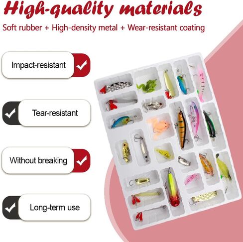 Christmas Fishing Bait Blind Set, Advent Calendar Fishing Lures Box Christmas Mystery Tackle Boxes for Fishermen Perfect Present in Saudi Arabia