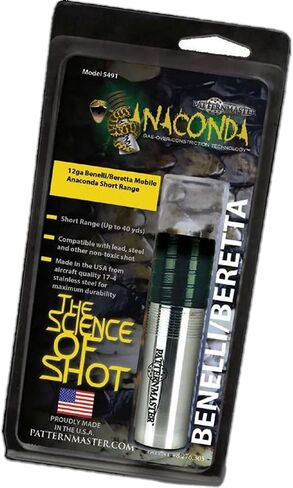 Patternmaster Anaconda Short Range 12 Gauge Hunting Shotgun Accessory Durable 17-4 Stainless Steel Choke Tube | Effective Range Up to 40 Yards in Kuwait