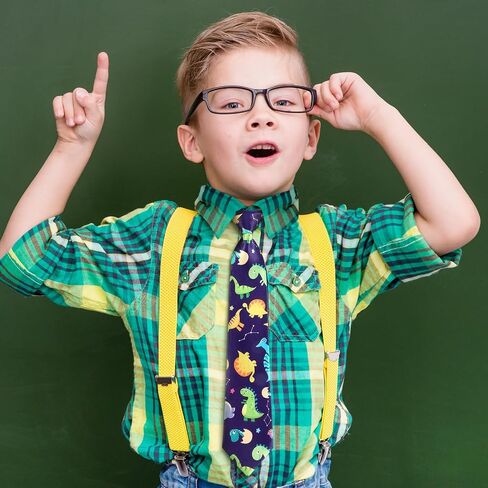 Geyoga 4 Pcs Pre Tied Boys Ties Stripe Zipper Ties Adjustable Boys Necktie for Toddler Youth Wedding Graduation School, 4 Colors in Saudi Arabia