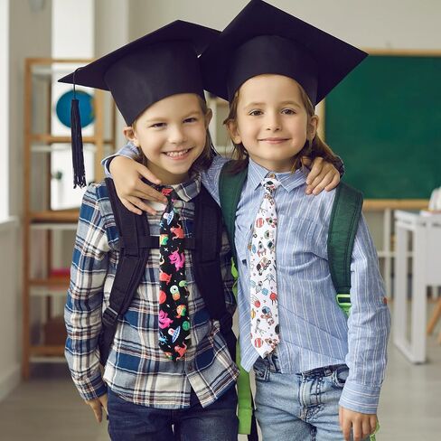 Geyoga 4 Pcs Pre Tied Boys Ties Stripe Zipper Ties Adjustable Boys Necktie for Toddler Youth Wedding Graduation School, 4 Colors in Saudi Arabia