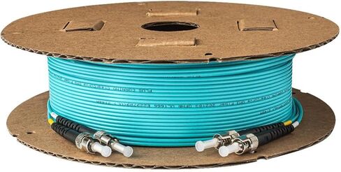SpeedyFiberTX - 6-Pack 6 Meter Multimode OM3 Duplex ST to ST Fiber Patch Cable, Corning OM3 ClearCurve 50/125 Optical Fiber, Fire Retardant Plenum Cable Jacket in Saudi Arabia