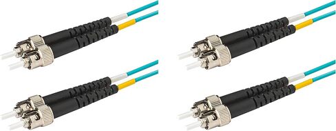 SpeedyFiberTX - 6-Pack 6 Meter Multimode OM3 Duplex ST to ST Fiber Patch Cable, Corning OM3 ClearCurve 50/125 Optical Fiber, Fire Retardant Plenum Cable Jacket in Saudi Arabia