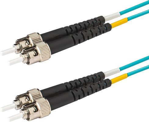 SpeedyFiberTX - 6-Pack 6 Meter Multimode OM3 Duplex ST to ST Fiber Patch Cable, Corning OM3 ClearCurve 50/125 Optical Fiber, Fire Retardant Plenum Cable Jacket in Saudi Arabia