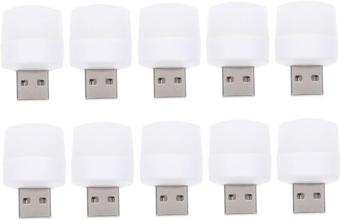 10 قطعة USB محمول LED ضوء الليل مصباح جو عالي السطوع للسيارة الداخلية جهاز كمبيوتر محمول قوة البنك بالطاقة المدمجة USB الإضاءة المحيطة in Kuwait