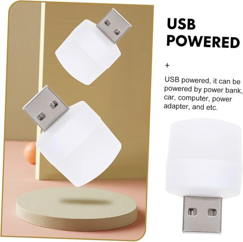 10 قطعة USB محمول LED ضوء الليل مصباح جو عالي السطوع للسيارة الداخلية جهاز كمبيوتر محمول قوة البنك بالطاقة المدمجة USB الإضاءة المحيطة in Kuwait