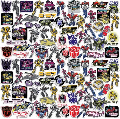 مجموعة متنوعة من الملصقات الفاخرة الكبيرة من الفينيل 50 قطعة من Transformers ONE - كمبيوتر محمول، زجاجة مياه، سجل القصاصات، الكمبيوتر اللوحي، لوح التزلج، داخلي/خارجي in Kuwait