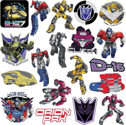 مجموعة متنوعة من الملصقات الفاخرة الكبيرة من الفينيل 50 قطعة من Transformers ONE - كمبيوتر محمول، زجاجة مياه، سجل القصاصات، الكمبيوتر اللوحي، لوح التزلج، داخلي/خارجي in Kuwait