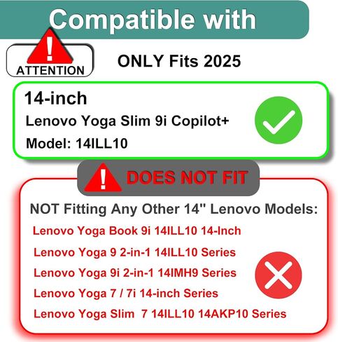 2-Pack Blocking Blue Light Screen Protector for 2025 New ‎Lenovo Yoga Slim 9i Copilot+ (14ILL10) Laptop, Anti Blue Light Glare and Anti Fingerprint (Matte) Shield - Not suitable for Yoga 9i 2-in-1 14" in Saudi Arabia