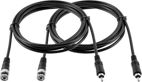 2 قطعة محول BNC إلى RCA 75 أوم كابل RCA ذكر إلى BNC ذكر كابل فيديو موصل فيديو مركب محوري لنظام مراقبة الكاميرا CCTV in Saudi Arabia