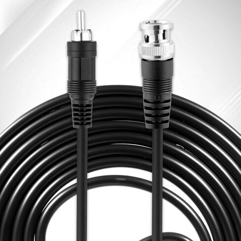 2 قطعة محول BNC إلى RCA 75 أوم كابل RCA ذكر إلى BNC ذكر كابل فيديو موصل فيديو مركب محوري لنظام مراقبة الكاميرا CCTV in Saudi Arabia