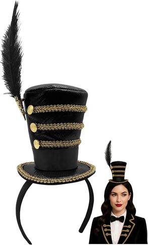 قبعة تنكرية لعصابة الرأس من Toy Soldier Mini Circus Ringmaster Majorette Mini Top Hat in Kuwait
