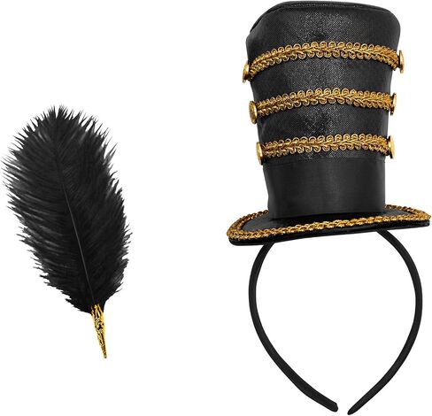 قبعة تنكرية لعصابة الرأس من Toy Soldier Mini Circus Ringmaster Majorette Mini Top Hat in Kuwait