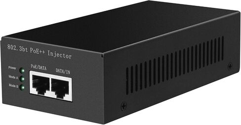 POE90 90W Gigabit Ultra PoE++ Injector Adapter, IEEE 802.3 bt /802.3at/802.3af Compliant, Up to 90W Ultra Power Supply, 10/100/1000Mbps Shielded RJ-45, Plug & Play, Metal housing in Saudi Arabia