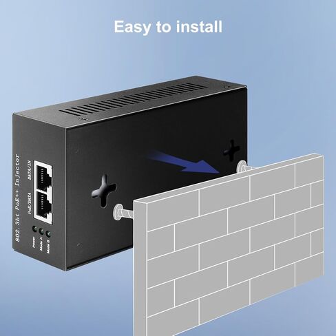 POE90 90W Gigabit Ultra PoE++ Injector Adapter, IEEE 802.3 bt /802.3at/802.3af Compliant, Up to 90W Ultra Power Supply, 10/100/1000Mbps Shielded RJ-45, Plug & Play, Metal housing in Saudi Arabia