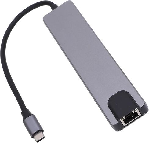 USB C Hub 8 في 1 USB Type C HD واجهة الوسائط المتعددة LAN متعدد المنافذ محول الفاصل تخزين قارئ بطاقة الذاكرة للهاتف اللوحي والكمبيوتر المحمول in Saudi Arabia