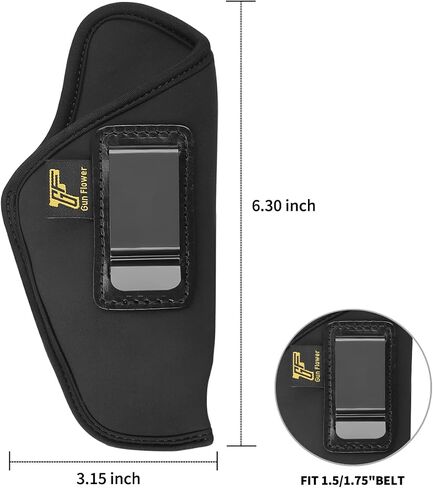 حافظة IWB عالمية لـ Glock 19 19X 17 43X، Sig P365/ P320، G3C/G2C، S&W M&P Shield/M&P 9/ Bodyguard 2.0، Hellcat Pro، Beretta 92FS، 1911 موديلات - تناسب معظم المسدسات الكاملة والمدمجة وصغيرة الحجم in Kuwait