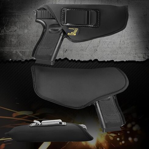 حافظة IWB عالمية لـ Glock 19 19X 17 43X، Sig P365/ P320، G3C/G2C، S&W M&P Shield/M&P 9/ Bodyguard 2.0، Hellcat Pro، Beretta 92FS، 1911 موديلات - تناسب معظم المسدسات الكاملة والمدمجة وصغيرة الحجم in Kuwait