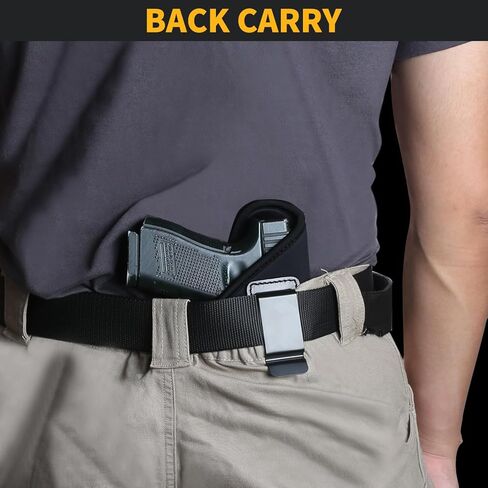 حافظة IWB عالمية لـ Glock 19 19X 17 43X، Sig P365/ P320، G3C/G2C، S&W M&P Shield/M&P 9/ Bodyguard 2.0، Hellcat Pro، Beretta 92FS، 1911 موديلات - تناسب معظم المسدسات الكاملة والمدمجة وصغيرة الحجم in Kuwait