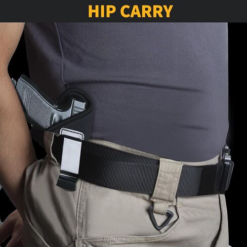 حافظة IWB عالمية لـ Glock 19 19X 17 43X، Sig P365/ P320، G3C/G2C، S&W M&P Shield/M&P 9/ Bodyguard 2.0، Hellcat Pro، Beretta 92FS، 1911 موديلات - تناسب معظم المسدسات الكاملة والمدمجة وصغيرة الحجم in Kuwait